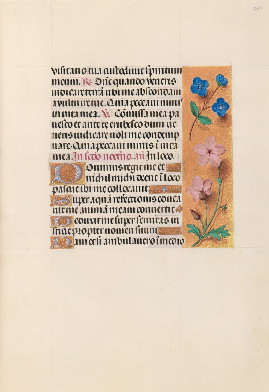 Ore della regina Isabella la Cattolica, regina di Spagna:  Fol. 233r da Master of the First Prayerbook of Maximillian
