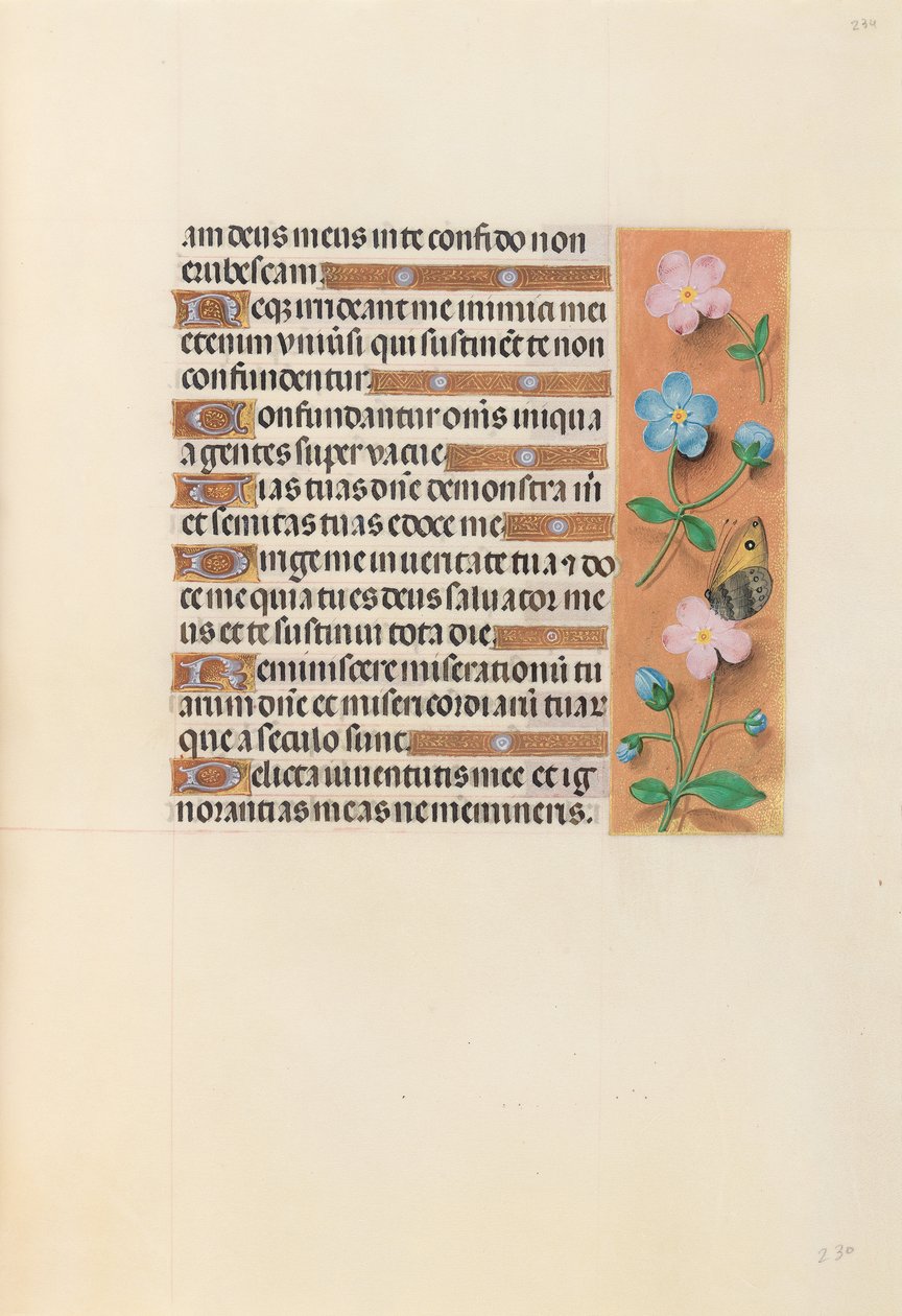 Ore di Isabella la Cattolica, Regina di Spagna: Fol. 234r, c. 1500 da Master of the First Prayerbook of Maximillian