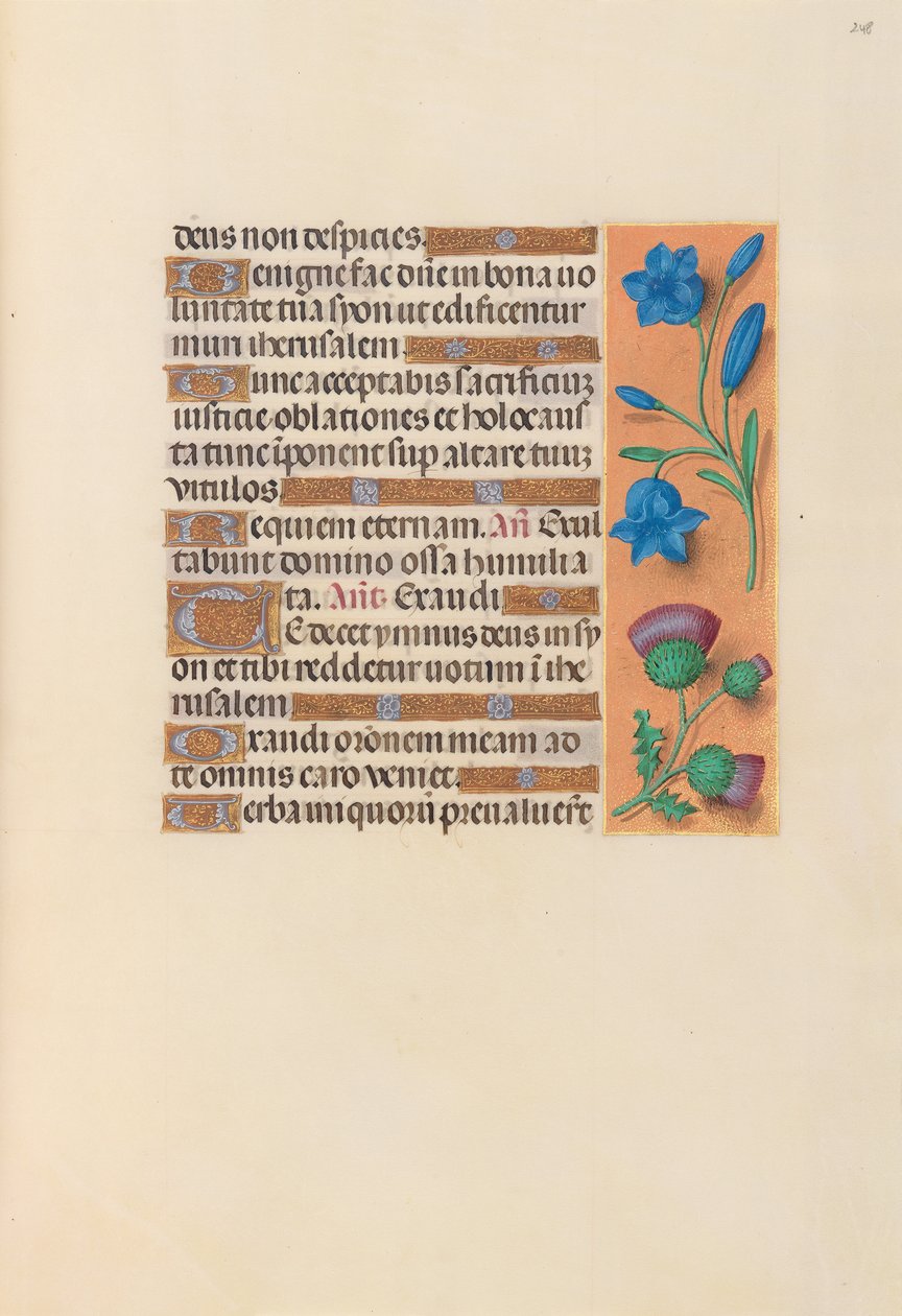 Ore della Regina Isabella la Cattolica, Regina di Spagna: Fol. 248r, c. 1500 da Master of the First Prayerbook of Maximillian