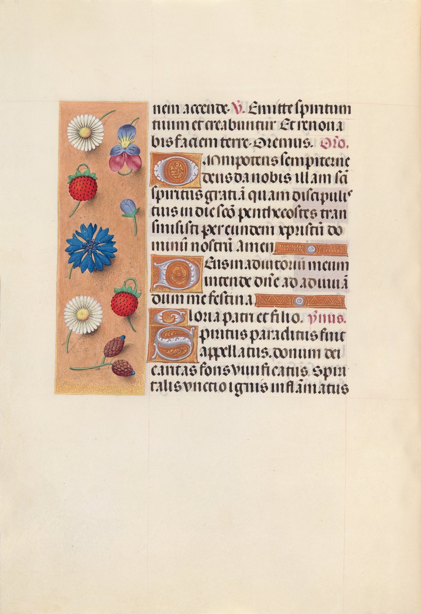 Ore di Isabella la Cattolica, Regina di Spagna: Fol. 34v, c. 1500 da Master of the First Prayerbook of Maximillian