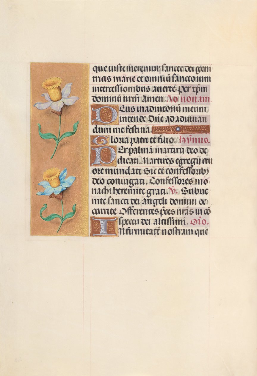 Ore di Isabella la Cattolica, Regina di Spagna: Fol. 40v, circa 1500 da Master of the First Prayerbook of Maximillian