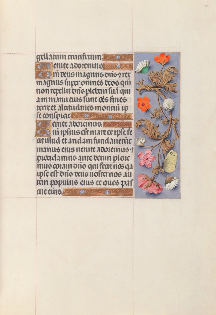Ore di Isabella la Cattolica, regina di Spagna: Fol. 51r, c. 1500 da Master of the First Prayerbook of Maximillian