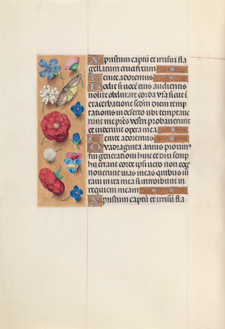Ore di Isabella la Cattolica, regina di Spagna: Fol. 51v da Master of the First Prayerbook of Maximillian