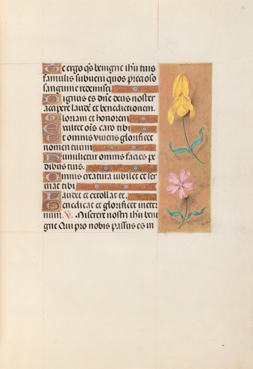 Ore di Isabella la Cattolica, regina di Spagna: Fol. 56r, c. 1500 da Master of the First Prayerbook of Maximillian