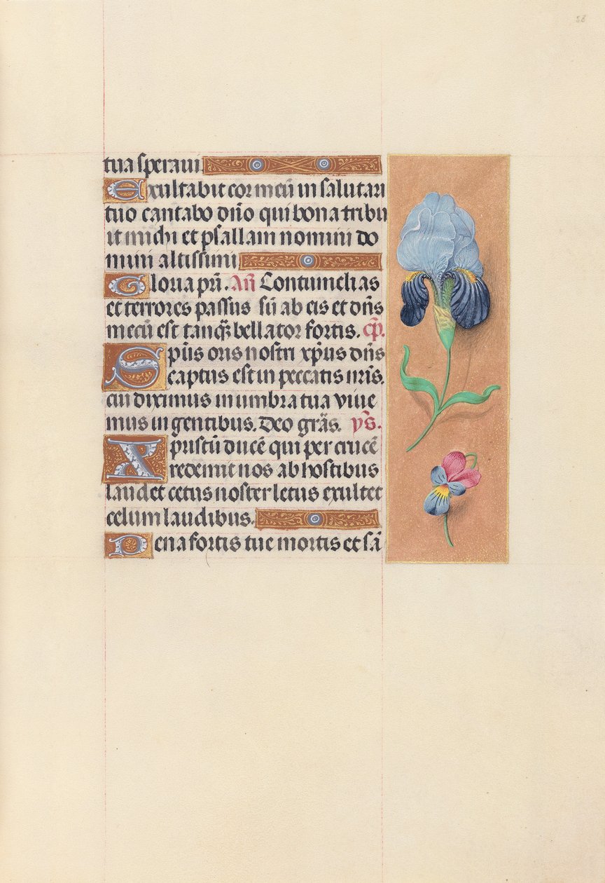 Ore di Isabella la Cattolica, Regina di Spagna: Fol. 58r, c. 1500 da Master of the First Prayerbook of Maximillian
