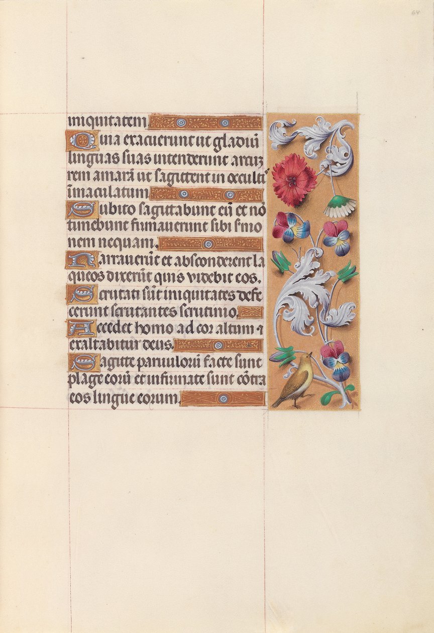 Ore di Isabella la Cattolica, Regina di Spagna: Fol. 64r, c. 1500 da Master of the First Prayerbook of Maximillian