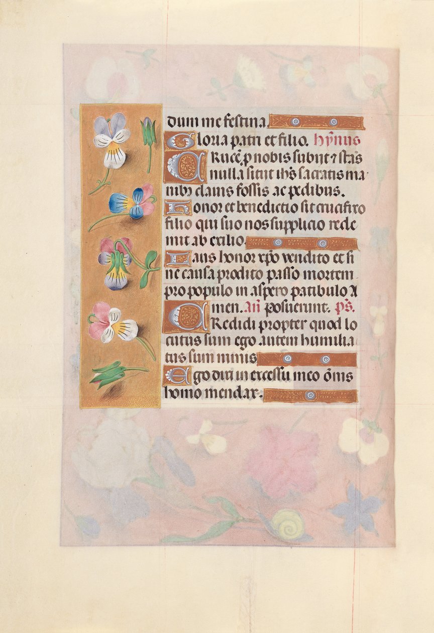 Ore di Isabella la Cattolica, Regina di Spagna: Fol. 66v, c. 1500 da Master of the First Prayerbook of Maximillian
