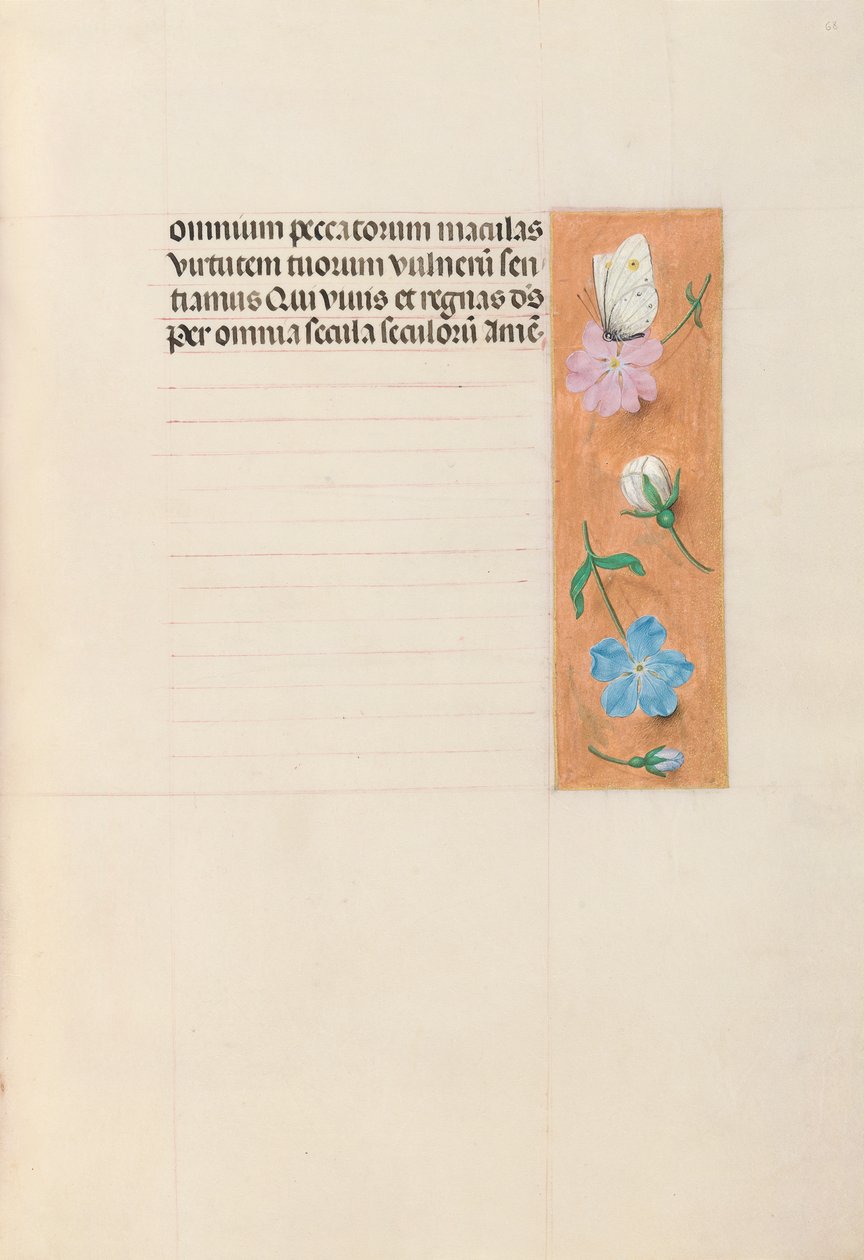 Ore di Isabella la Cattolica, regina di Spagna: Fol. 68r da Master of the First Prayerbook of Maximillian