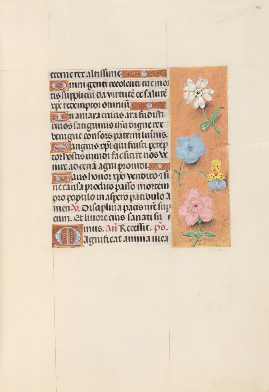 Ore di Isabella la Cattolica, Regina di Spagna: Fol. 75r, c. 1500 da Master of the First Prayerbook of Maximillian