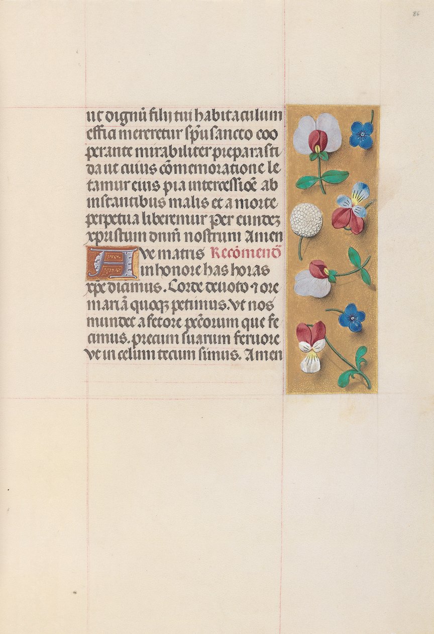 Ore della Regina Isabella la Cattolica, Regina di Spagna: Fol. 86r, c. 1500 da Master of the First Prayerbook of Maximillian