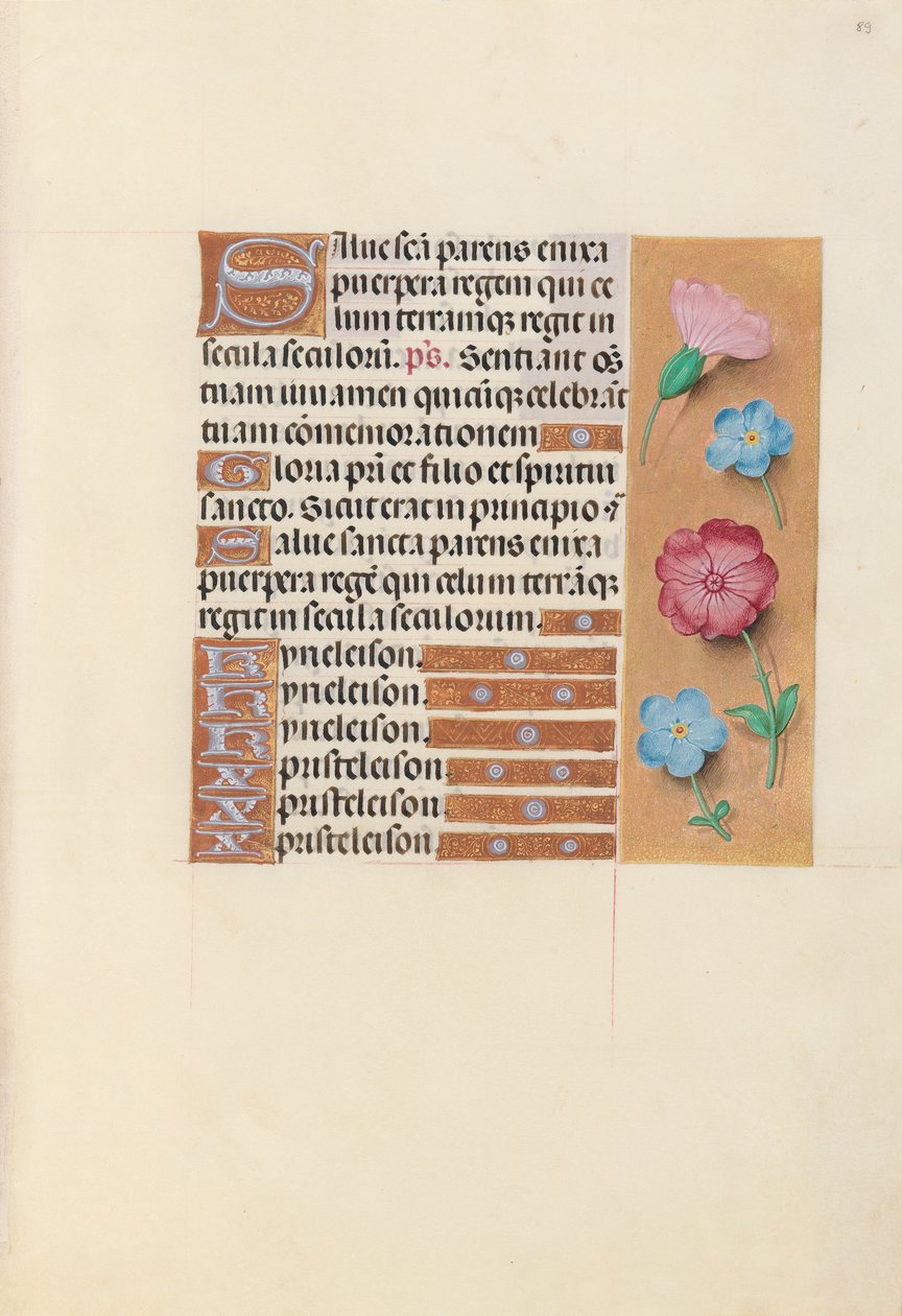 Ore di Isabella la Cattolica, regina di Spagna: Fol. 89r, c. 1500 da Master of the First Prayerbook of Maximillian