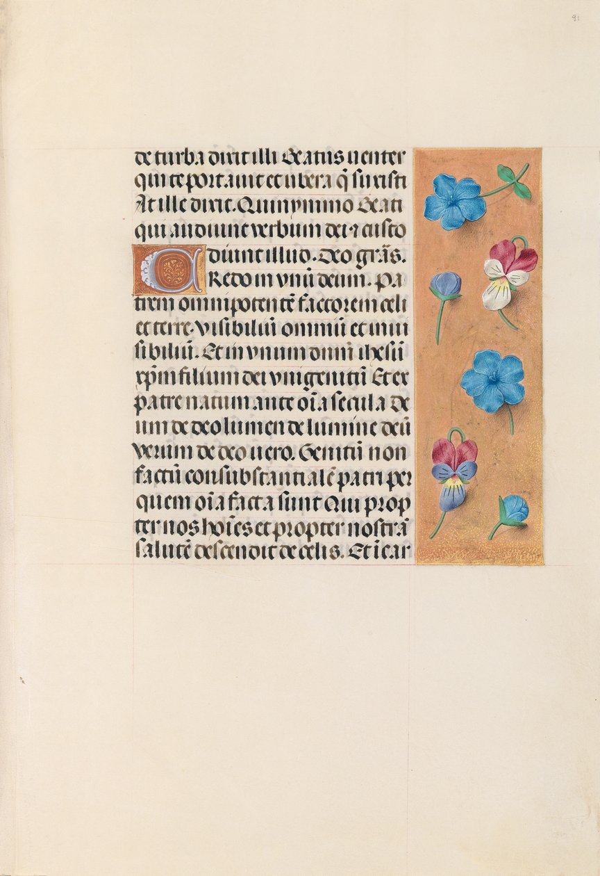 Ore di Isabella la Cattolica, Regina di Spagna: Fol. 91r da Master of the First Prayerbook of Maximillian