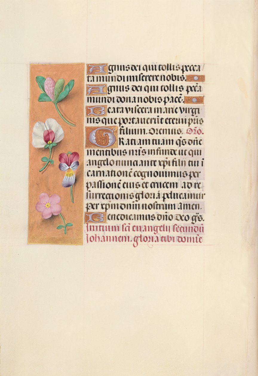 Ore di Isabella la Cattolica, regina di Spagna: Fol. 92v, c. 1500 da Master of the First Prayerbook of Maximillian