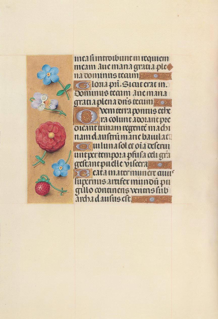 Ore di Isabella la Cattolica, Regina di Spagna: Fol. 99v, c. 1500 da Master of the First Prayerbook of Maximillian