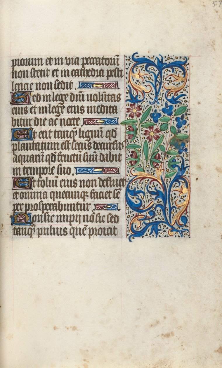 Libro delle Ore Uso di Rouen: fol. 57r, c. 1470 da Master of the Geneva Latini