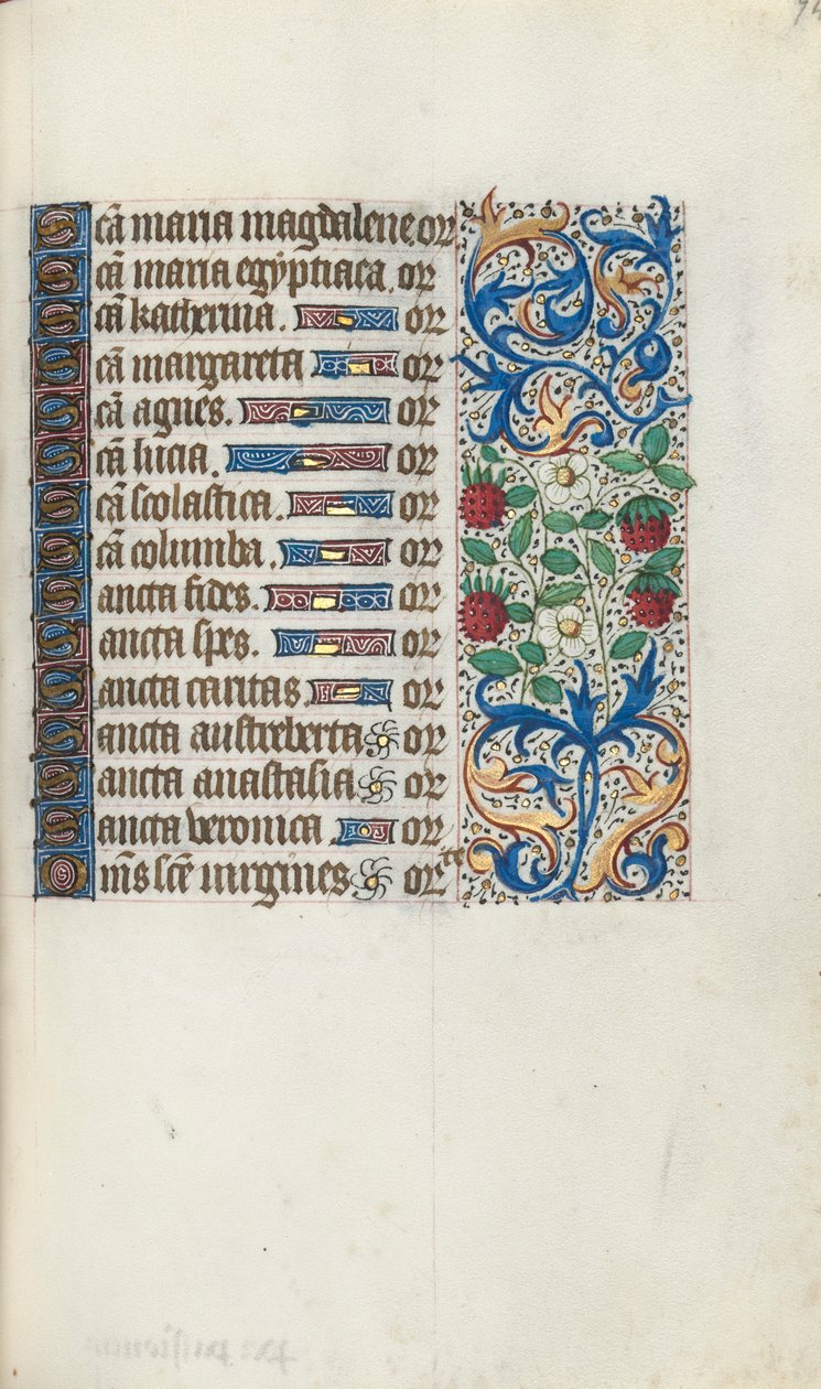 Libro delle Ore Uso di Rouen: fol. 94r, c. 1470 da Master of the Geneva Latini