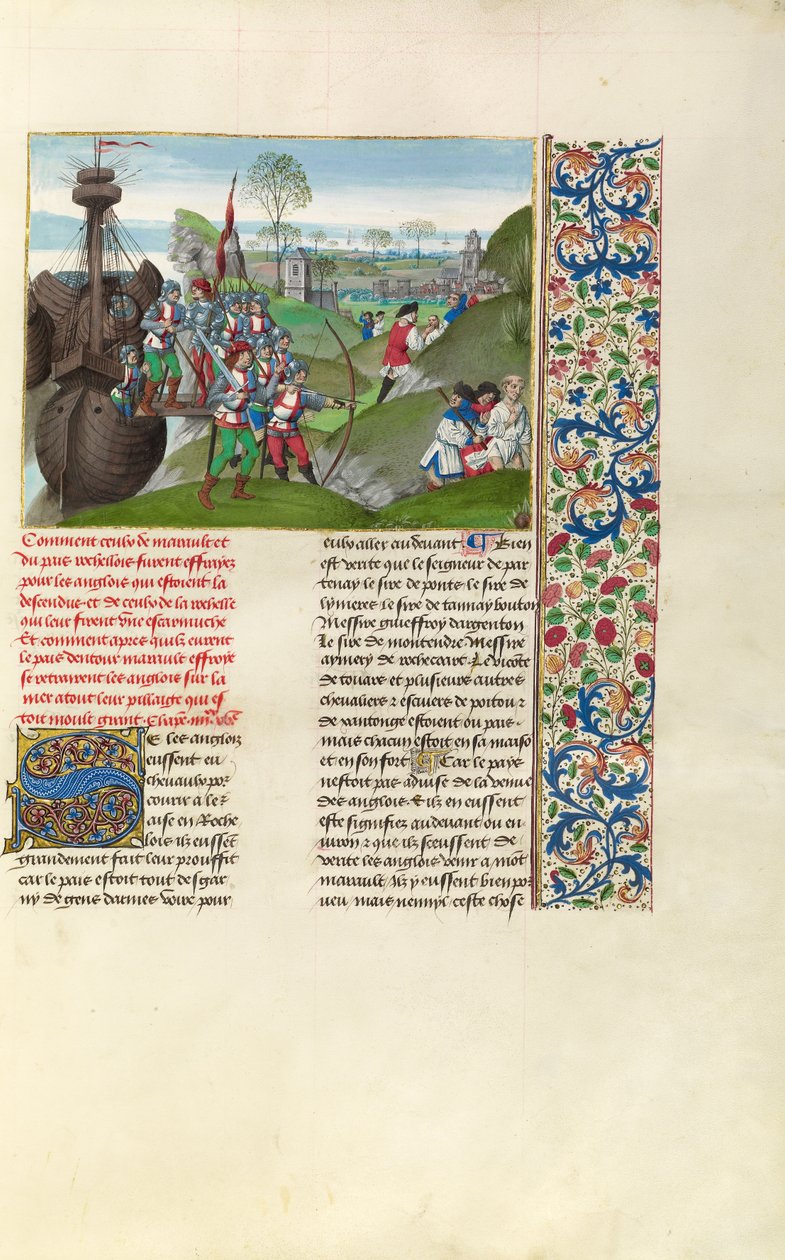 Gli inglesi assediano La Rochelle da Master of the Getty Froissart