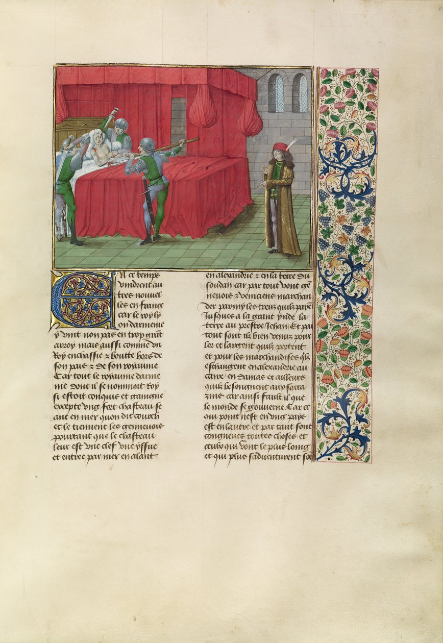 Il re di Cipro ucciso dai persecutori dei suoi fratelli da Master of the Getty Froissart