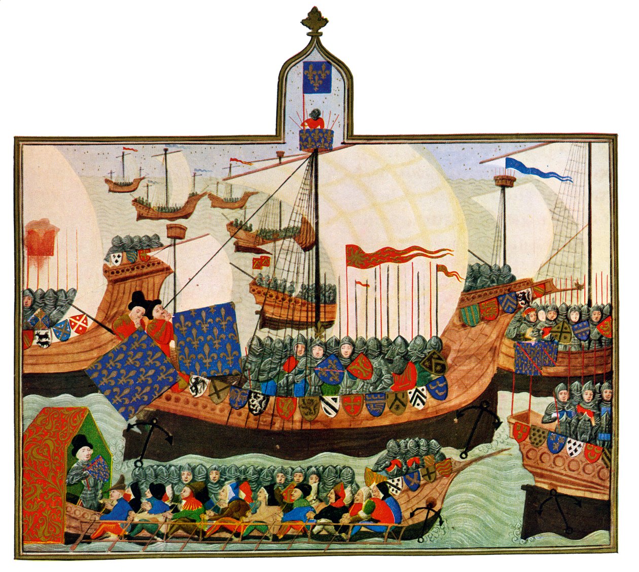 La spedizione dei francesi e genovesi a Barberia, XV secolo da Master of the Harley Froissart