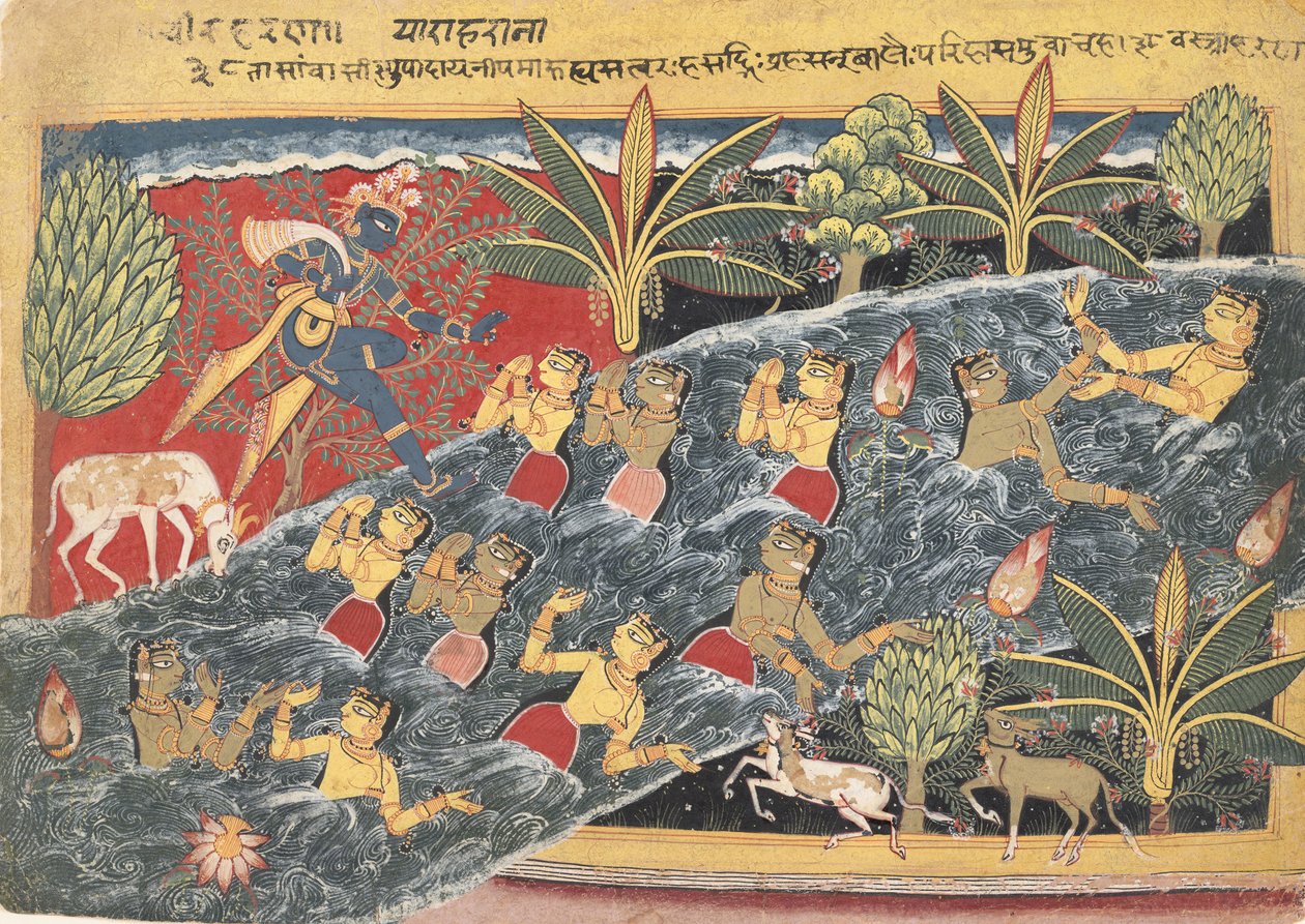 Le Gopi Implorano Krishna di Restituire i Loro Vestiti da Master of the Isarda