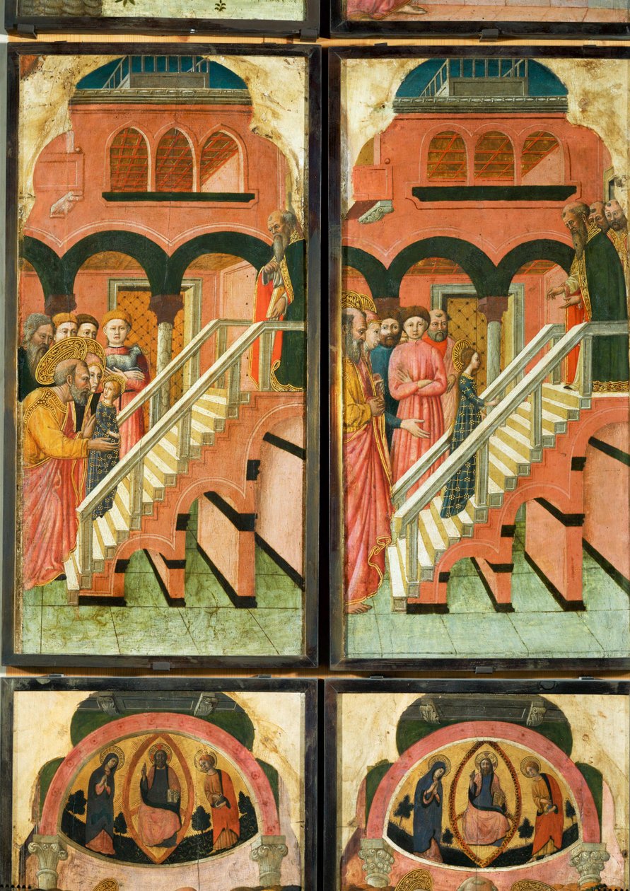 12 scene della vita della Vergine (dipinto su tavola) da Master of the Life of Virgin Mary