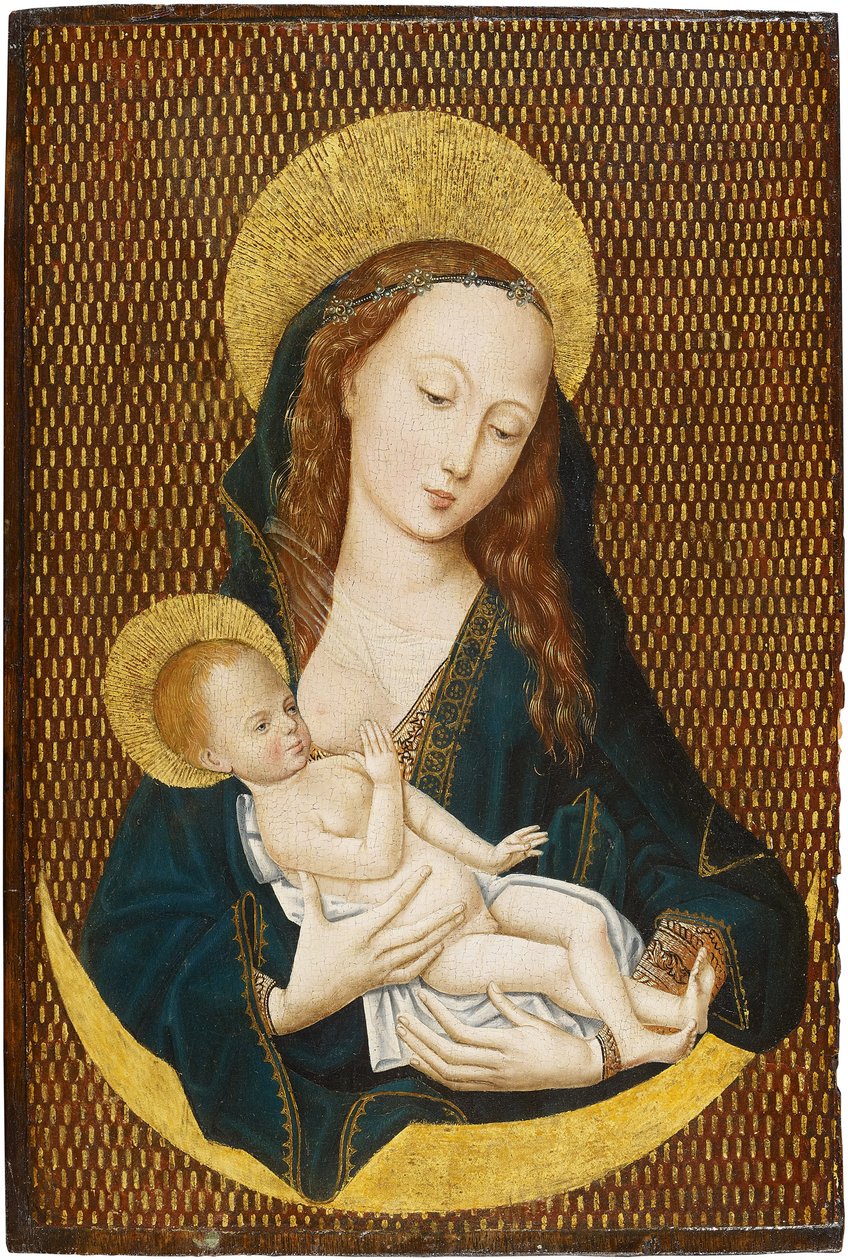 Maria lactans su una luna crescente, ca 1485 da Master of the Magdalen Legend,