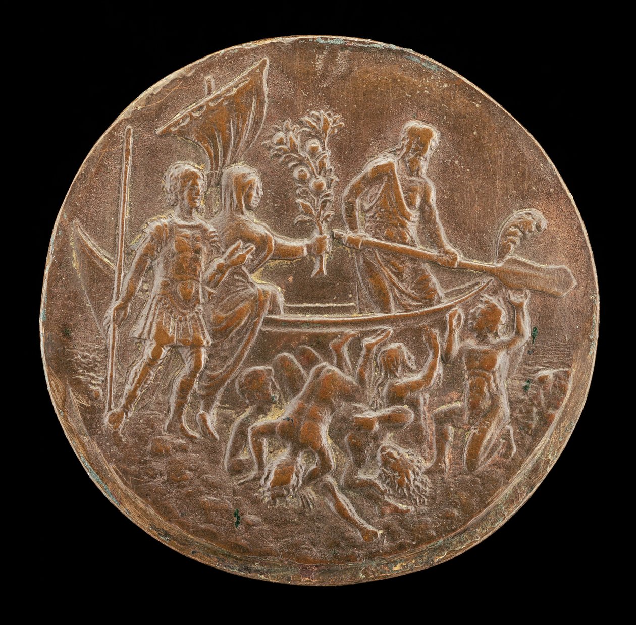 Enea che Scende negli Inferi, quarto quarto del XV secolo da Master of the Orpheus Legend