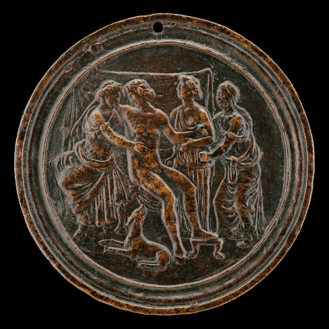 Meleagro e Atalanta, quarto quarto del XV secolo da Master of the Orpheus Legend