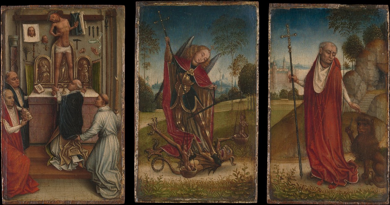 San Michele, La Messa di San Gregorio, San Girolamo da Master of the Saint Catherine Legend