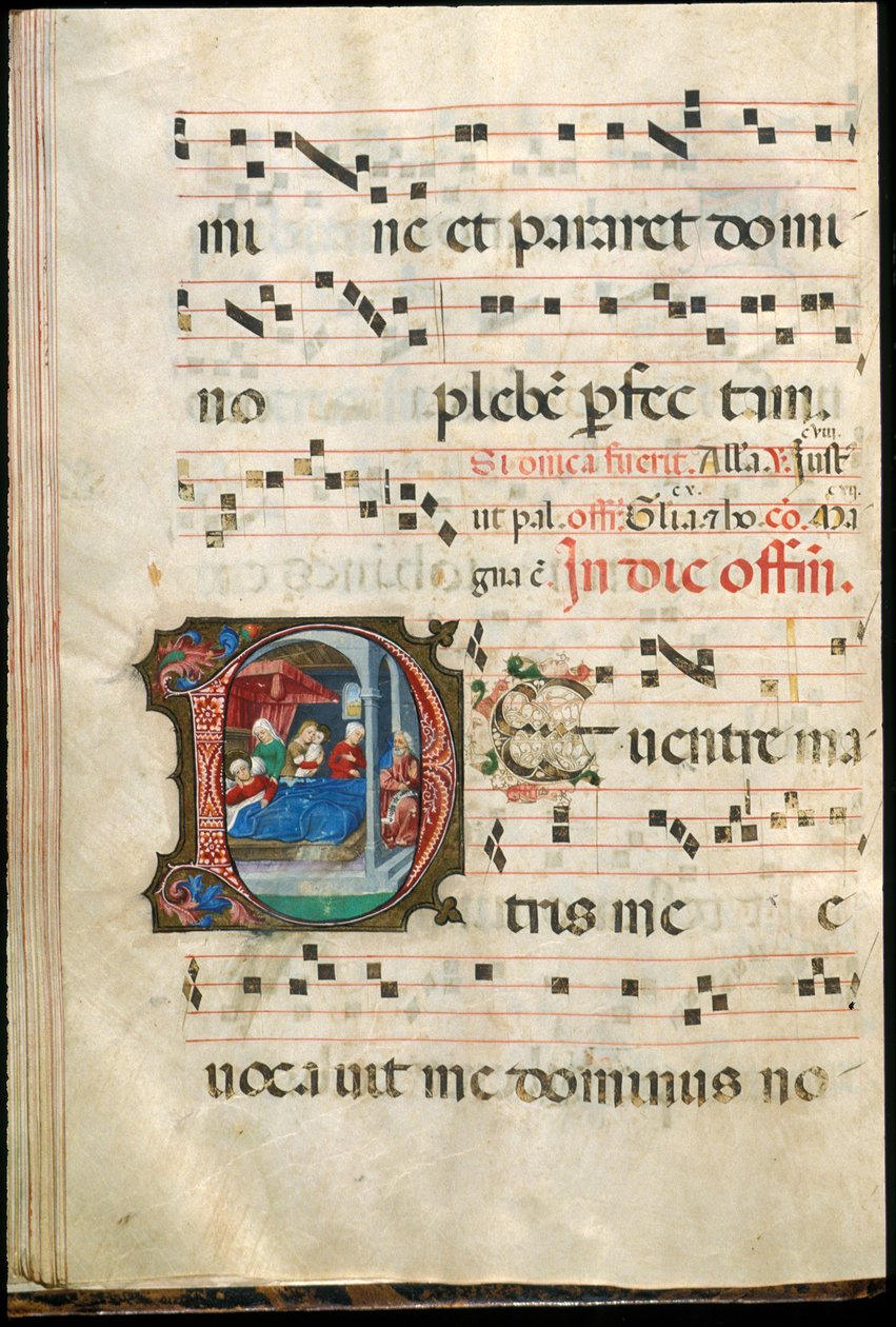 Foglio da un graduale, fine XV secolo da Master of the Saluces Hours (attr. to)
