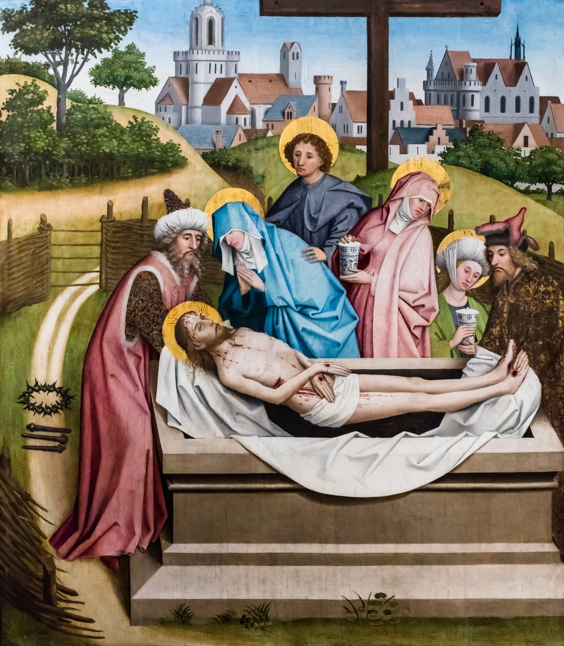 La sepoltura di Cristo, 1450/55 circa (tempera e olio su legno di abete) da Master of the Sterzing Altarpiece