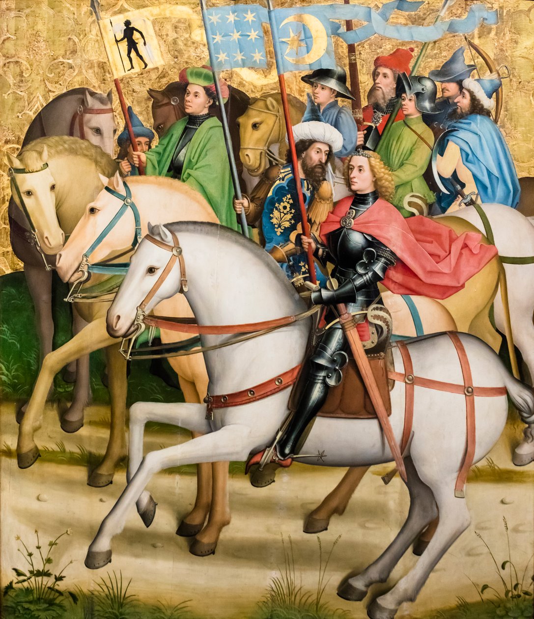 I Re Magi e il loro seguito, 1450/55 circa (tempera e olio su abete rosso) da Master of the Sterzing Altarpiece