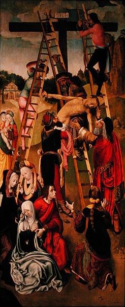La Deposizione, pannello laterale di un trittico, c.1490 (dettaglio) da Master of the Virgo Inter Virgines