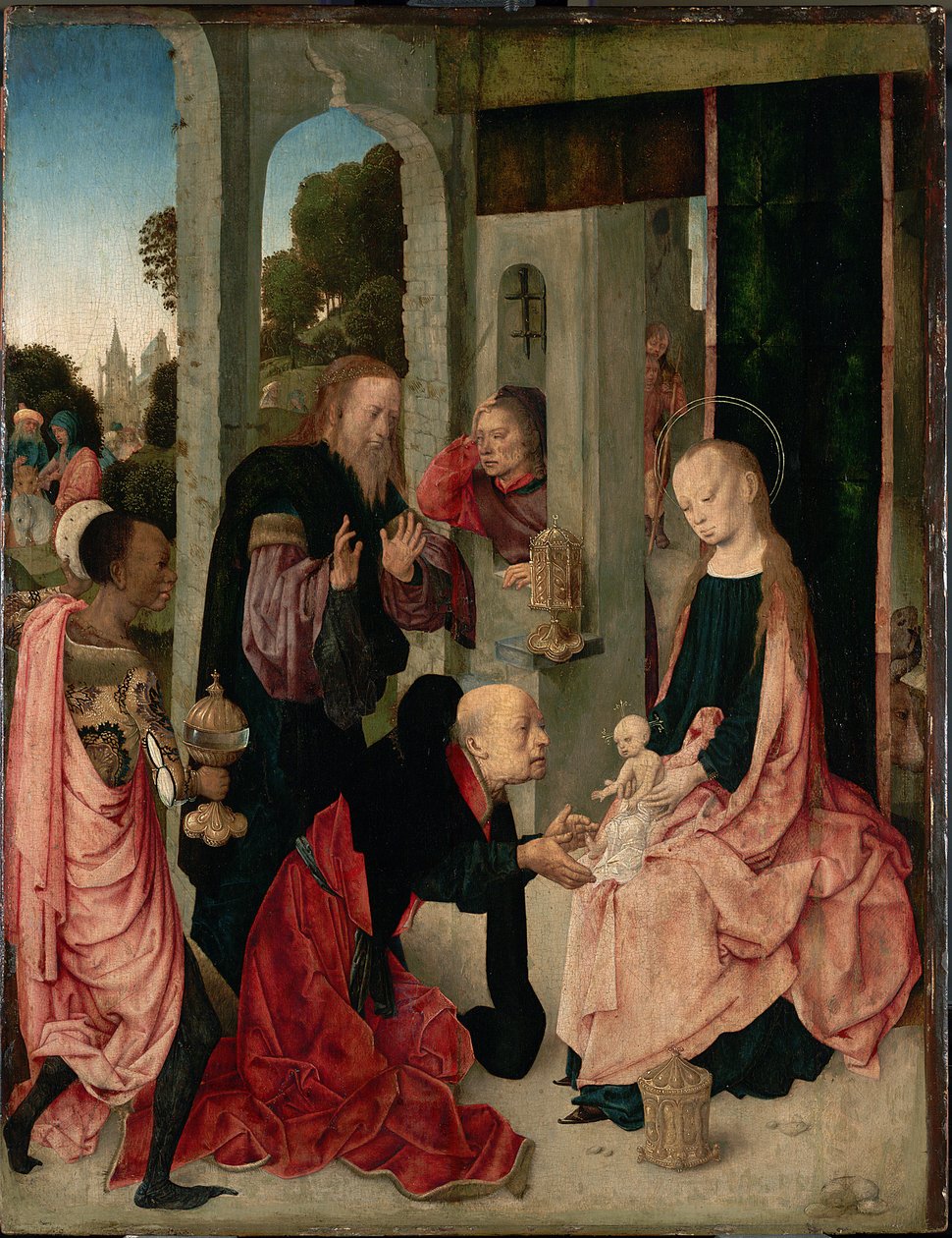 Tedesco: Die Anbetung der Könige Adorazione dei Re da Master of the Virgo Inter Virgines