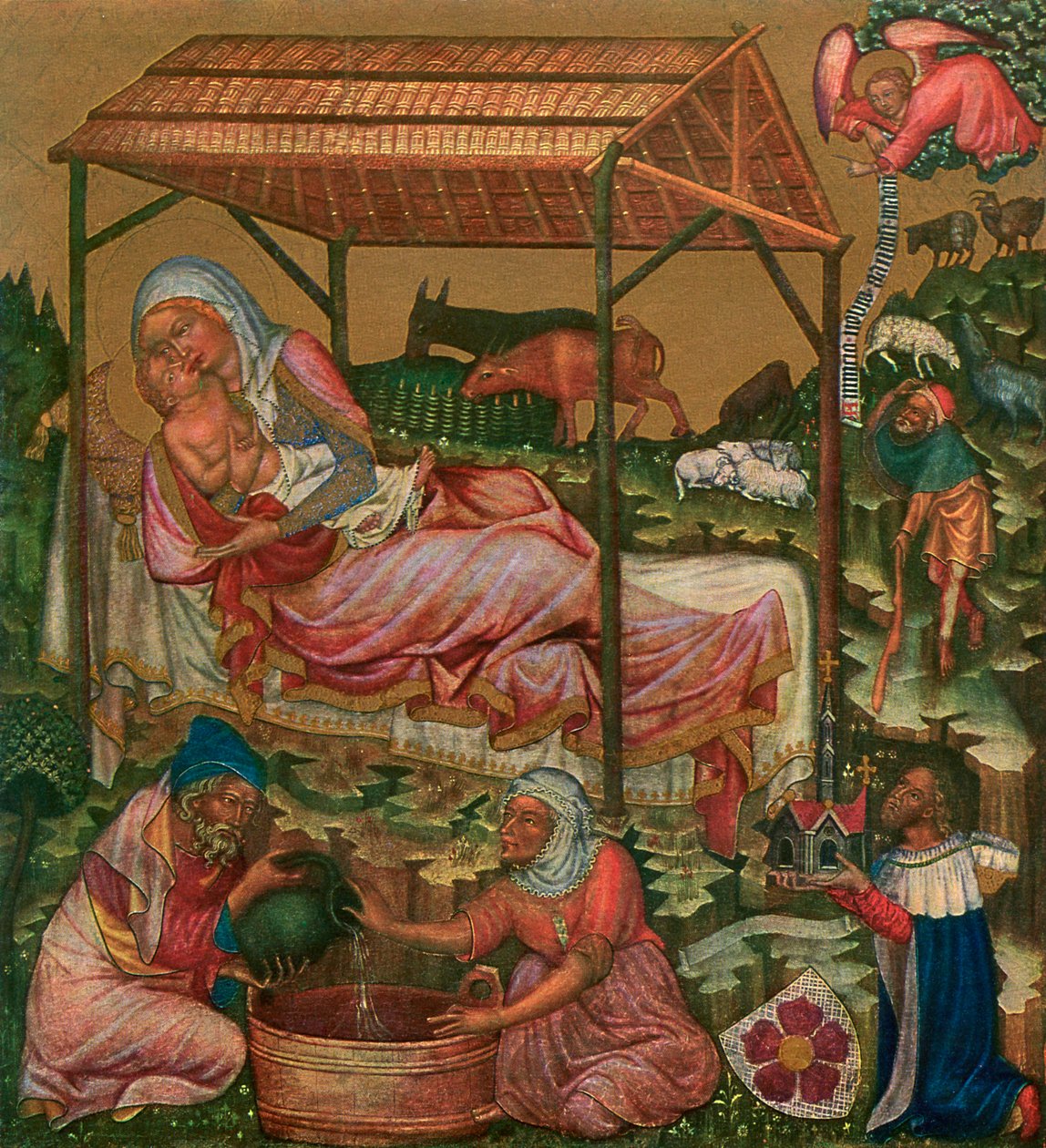 Nascita di Cristo, c1350 1955 da Master of the Vyssi Brod Altar