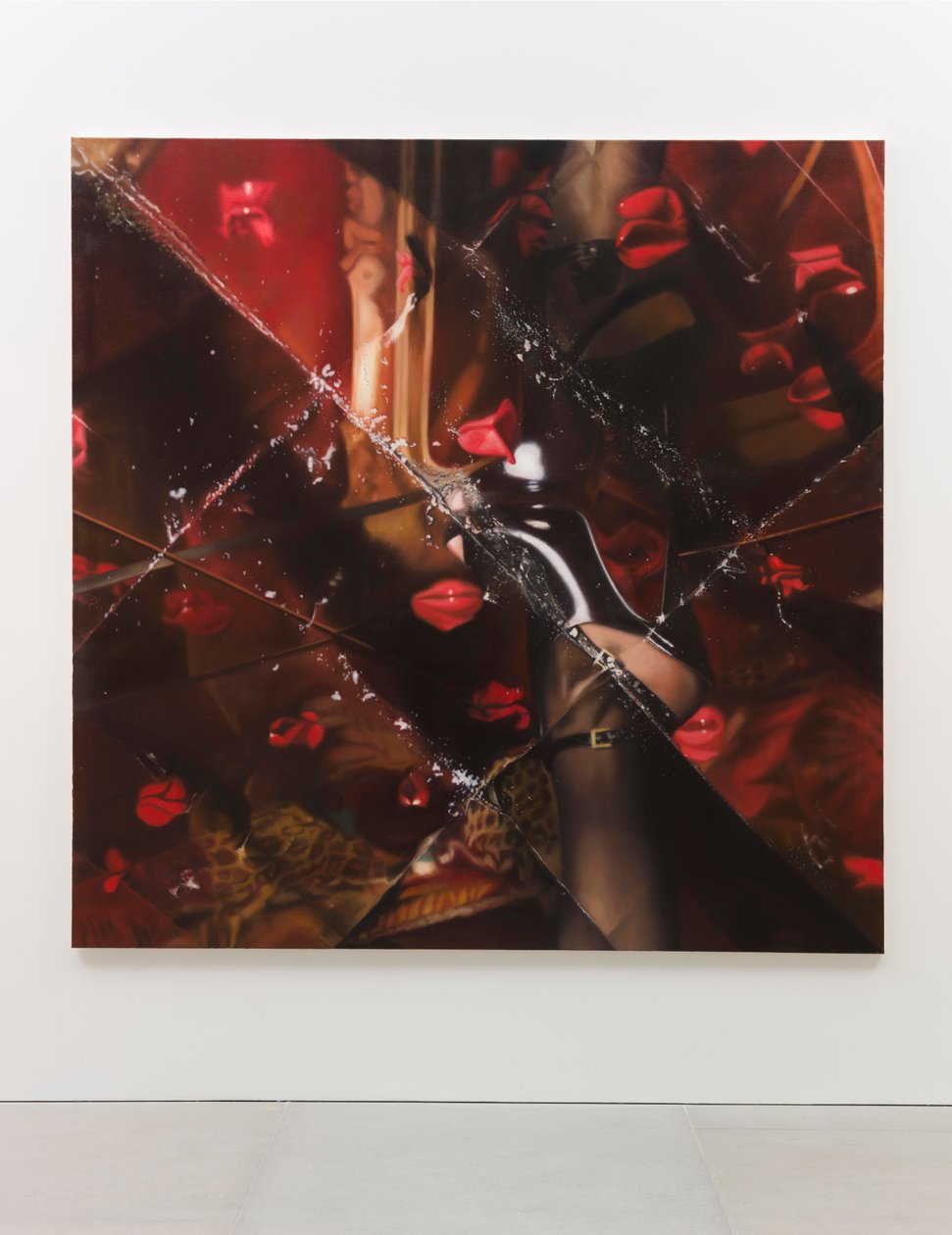 Giarrettiera nera, 2012 (Olio su tela) da Mat Collishaw