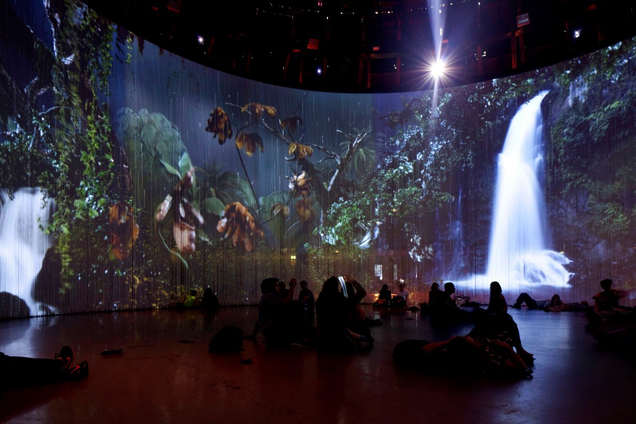 Sordid Earth, 2011 (video installazione, disco rigido, silicone, acciaio). da Mat Collishaw