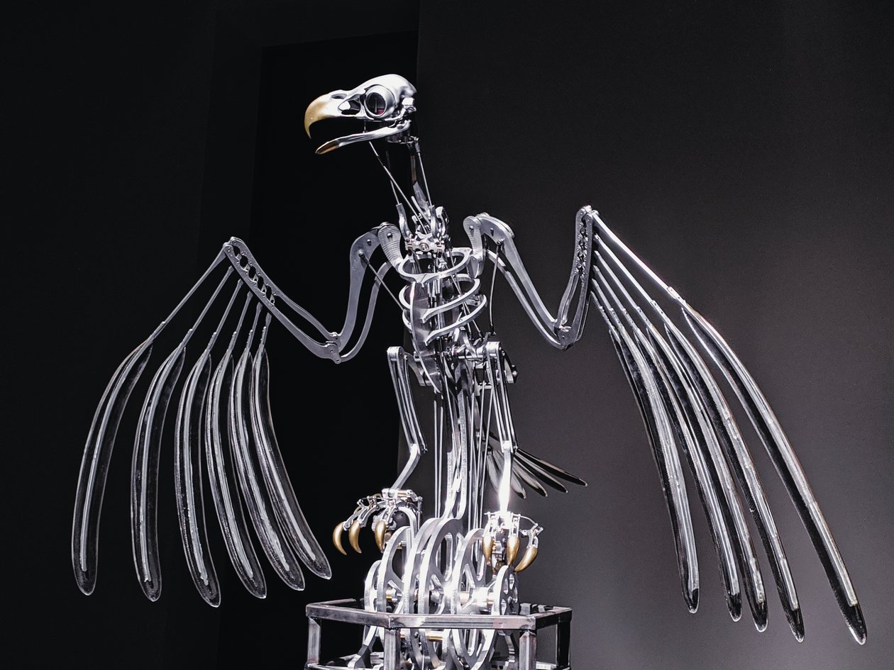 The Nerve Rack, 2019 (Acetale, Acrilico, Alluminio, Ottone, Circuiti elettrici, Vernice, PVC, Resina, Servomotori, Acciaio) da Mat Collishaw