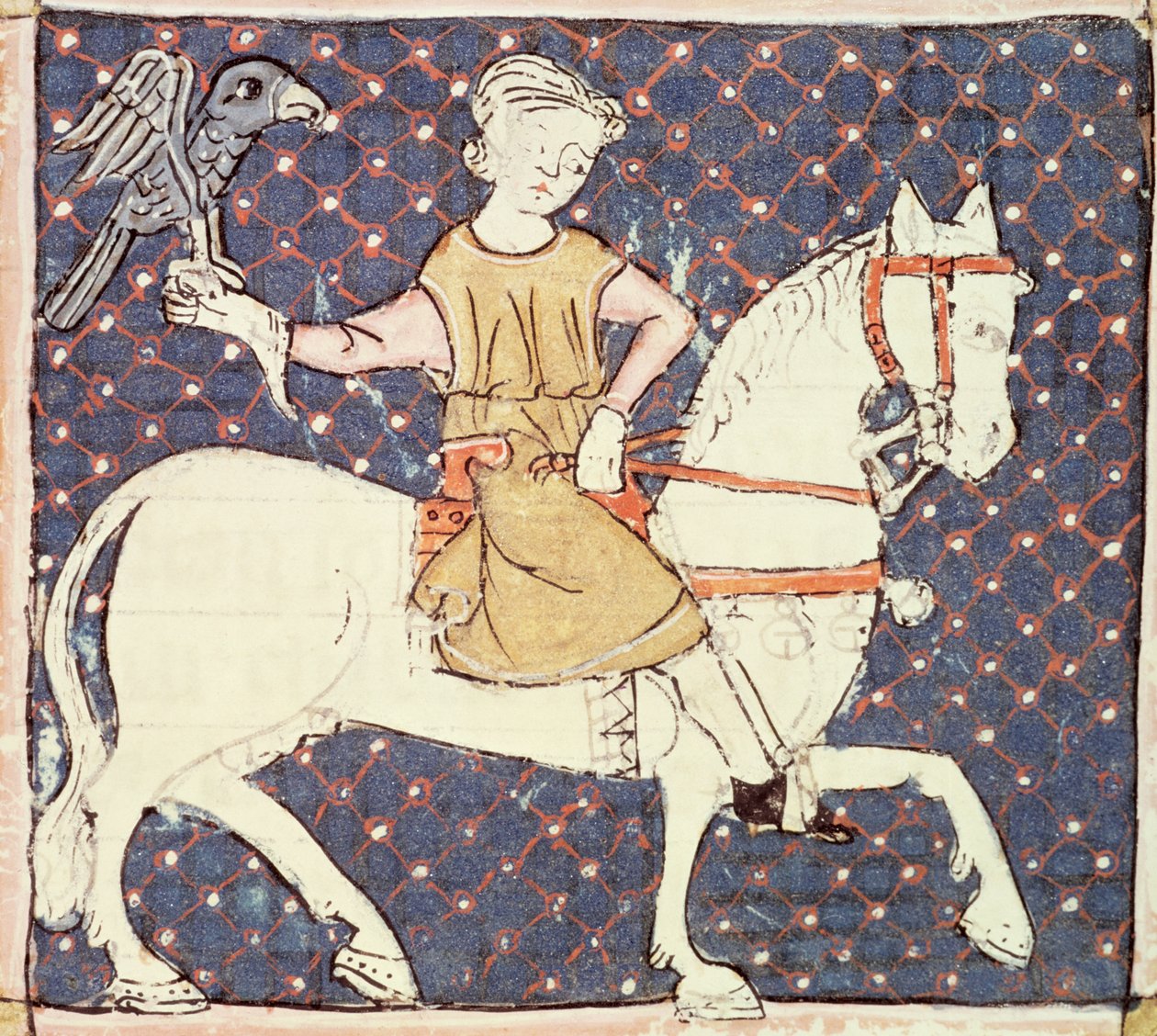 Fol.58v Maggio: Falconeria da Matfre Ermengaut