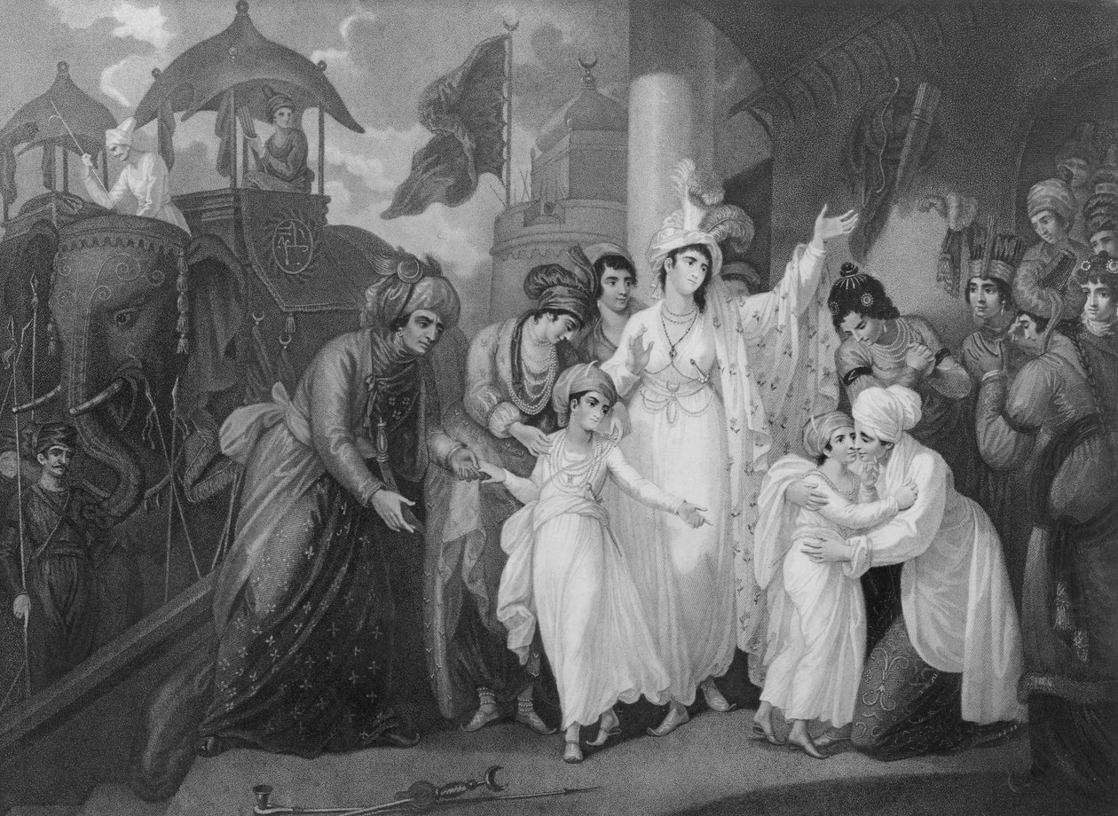 La partenza dei figli di Tippoo dallo Zenana, 1793 da Mather Brown