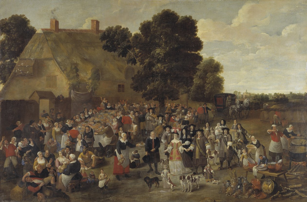 Matrimonio di villaggio e festa all