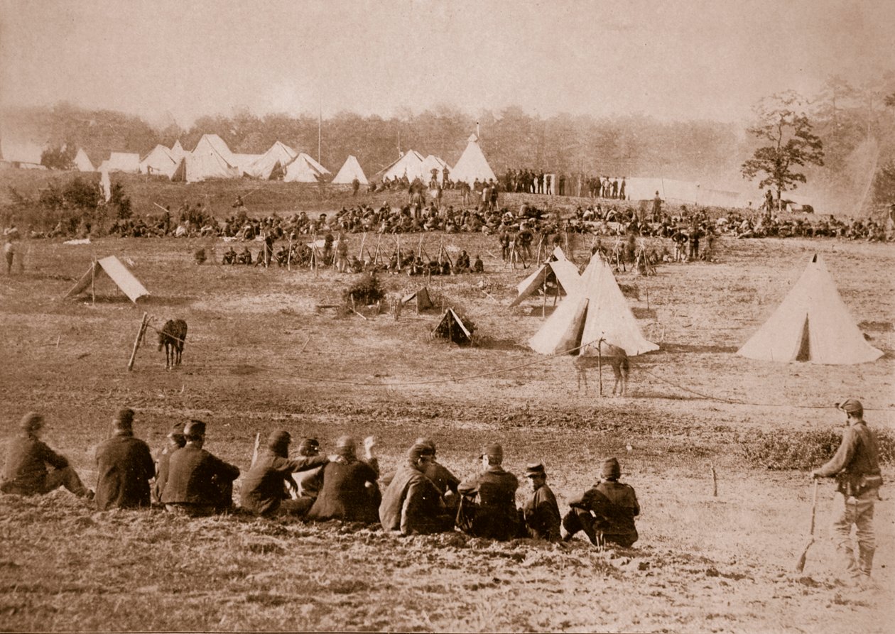 Campo di prigionieri confederati, 1861-65 da Mathew B. Brady