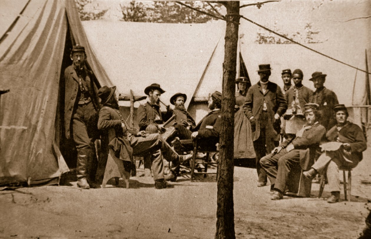 Il campo del Capitano Wiley, Quartiermastro alla Stazione di Stonington, 1861-65 da Mathew B. Brady