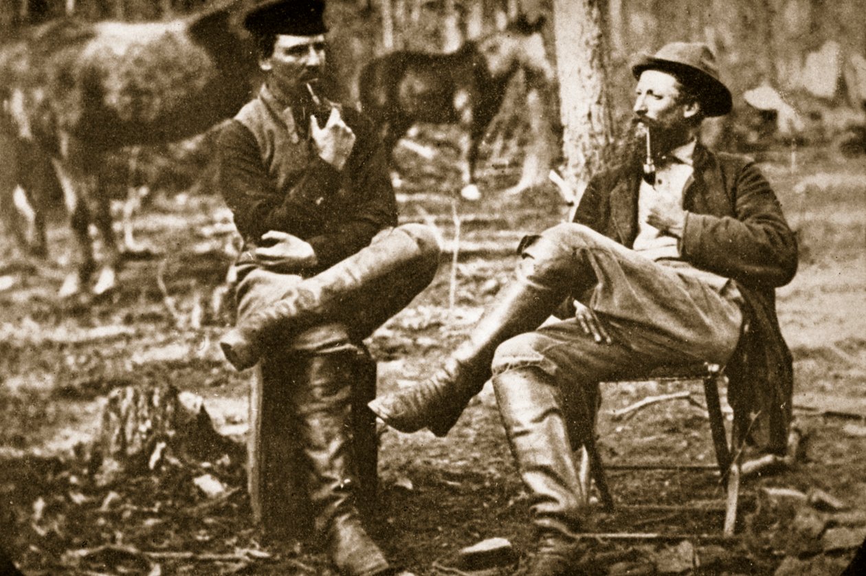 Discussione sulle probabilità di un avanzamento, 1861-65 da Mathew B. Brady