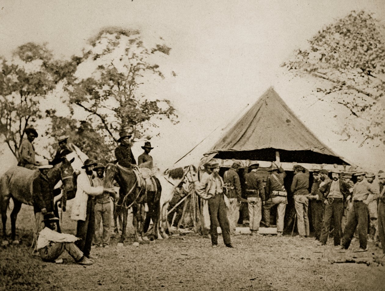 Riempire le loro borracce, 1861-65 da Mathew B. Brady
