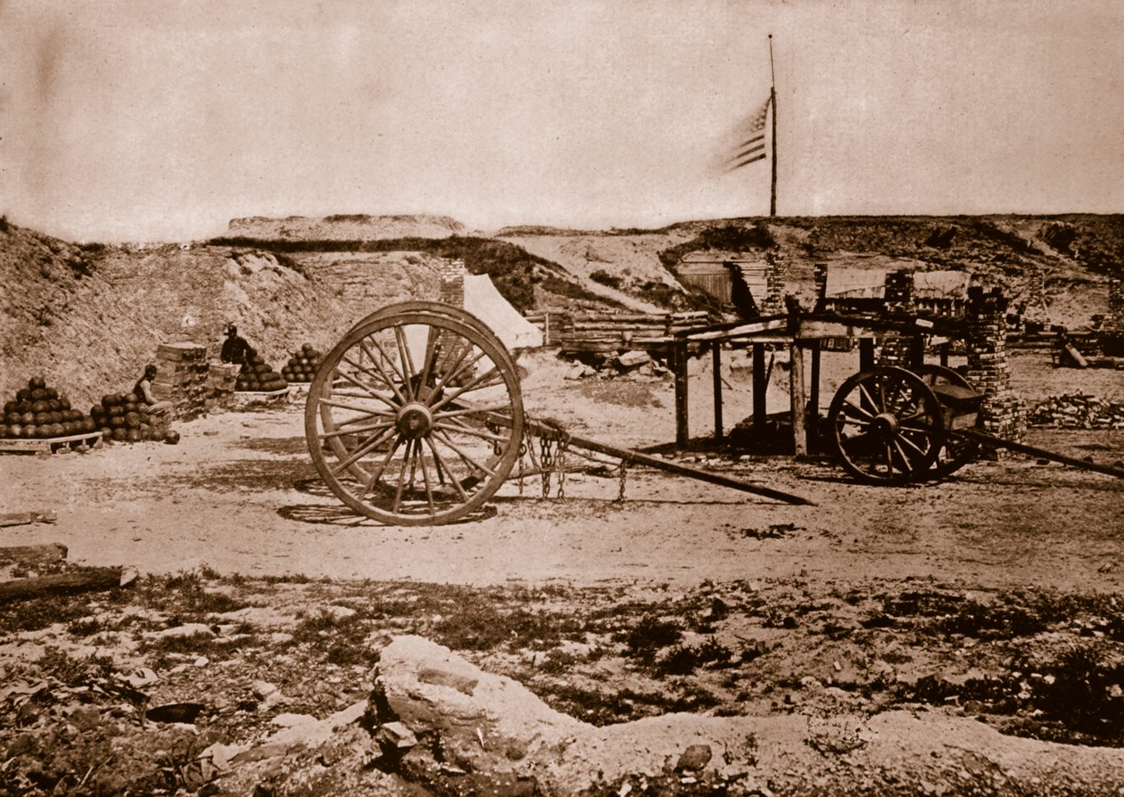 Forte Johnson, Charleston, Carolina del Sud, 1861-65 da Mathew B. Brady