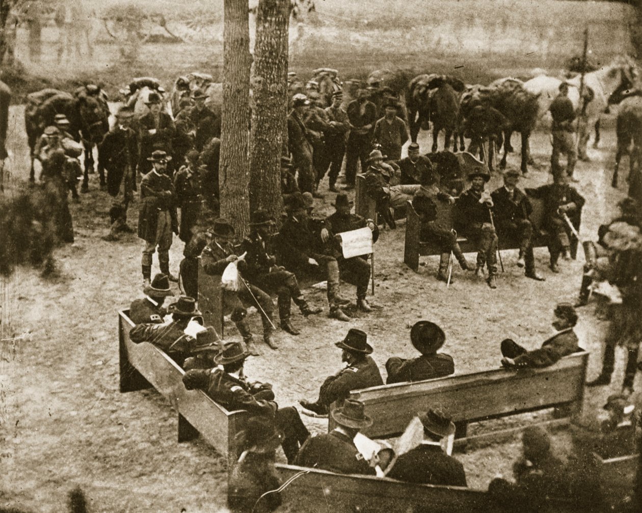 Consiglio di guerra del generale Grant, 1864 da Mathew B. Brady