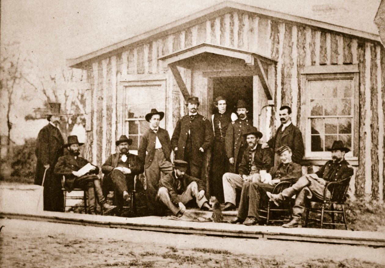Ufficiali dello staff di Grant, City Point, Virginia, 1864 da Mathew B. Brady