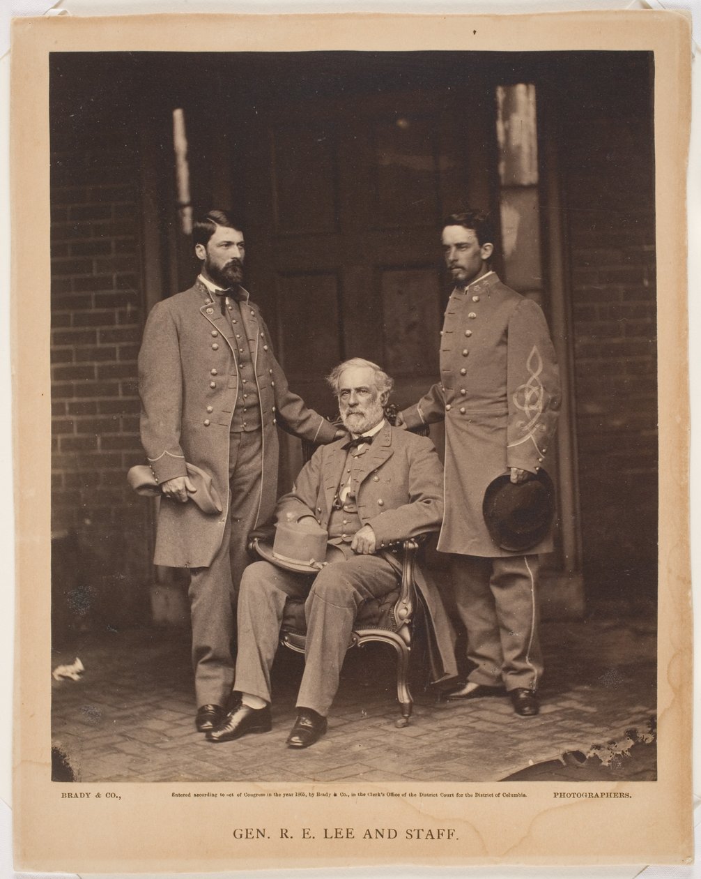 Generale Robert E Lee e Staff, 1865 da Mathew B. Brady