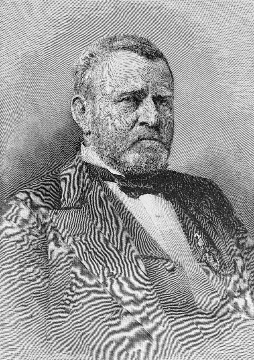 Generale Ulysses Simpson Grant, inciso da una fotografia, illustrazione da 